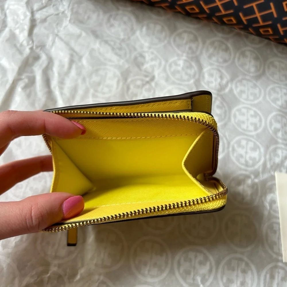 Tory Burch Emerson Mini Wallet Yarrow Gold Yellow
